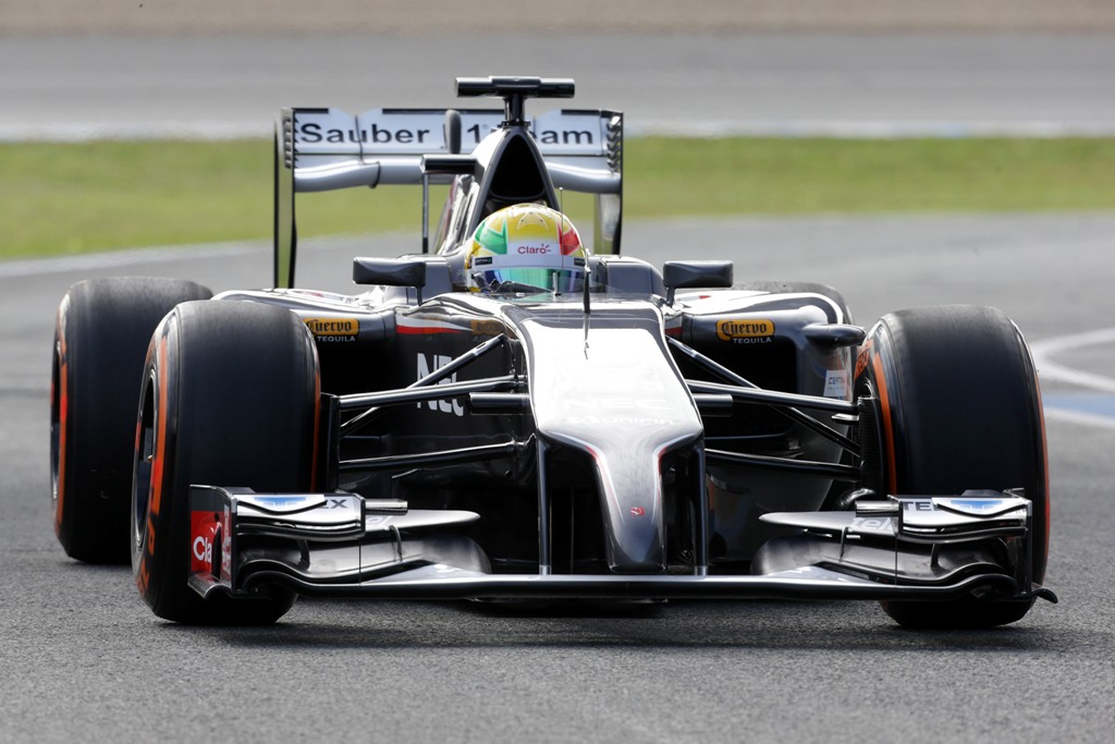Esteban Gutierrez har været mest aktiv i dag
(Foto: Sauber F1 Team)